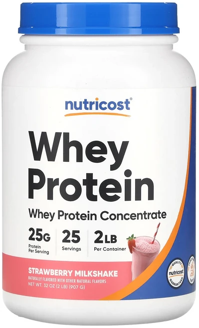 몸관리하세요 겨울입니다 Nutricost 유청 단백질 농축물 딸기 밀크셰이크 907g(2lb) 특별관리진행, Nutricost유청단백질농축물딸기밀크셰이크907g2l, 907g, 1개 - 쿠팡