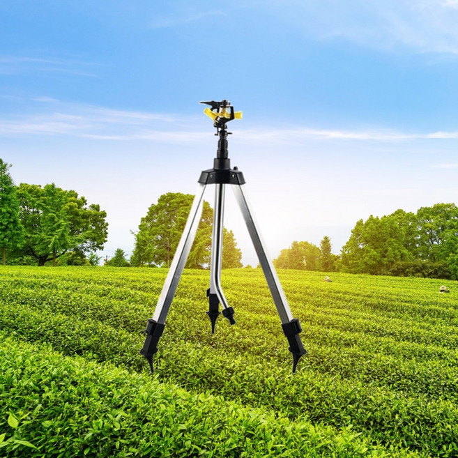 혀누닷컴 원예 잔디 농업용 스탠드 스프링클러 높이조절 분사조절 정원 텃밭 농사 스프링쿨러 튼튼한 물주는기계, 스탠드 스프링쿨러, 1개