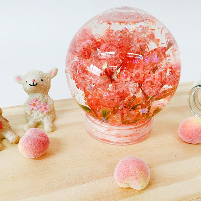 (토단) 벚꽃엔딩 워터볼 1인세트 하바리움 diy 만들기세트 반짝반짝 스노우볼 인테리어소품 만들기키트