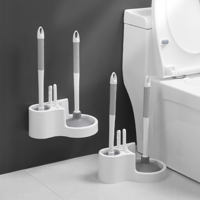 홈데코레 공중부양 4in1 변기솔 세트 화장실 욕실 청소솔, 4in1 뚫어뻥 변기솔세트, 1세트