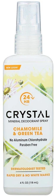 크리스탈 에센스 미네랄 데오드란트 바디 스프레이 캐머마일 & 그린 티 향, 118ml, 1개 - 쿠팡