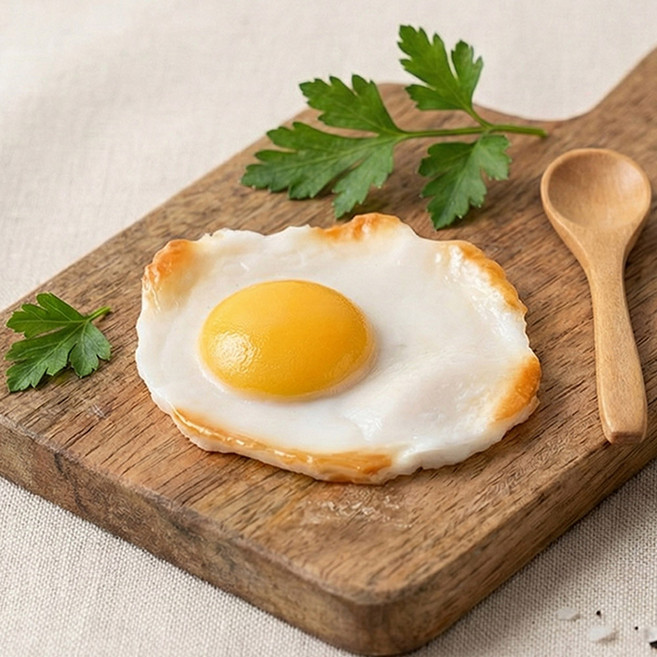 한소픈 계란후라이 모형 장식 소품 가짜 계란후라이 계란프라이 달걀프라이, 계란후라이 모형 1p