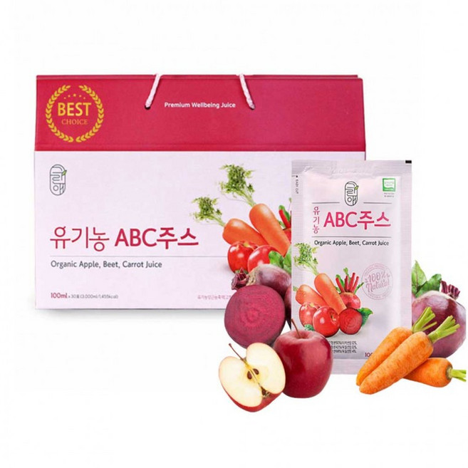 그린애 유기농 ABC주스 사과 당근 비트 무설탕, 1개, 3000ml