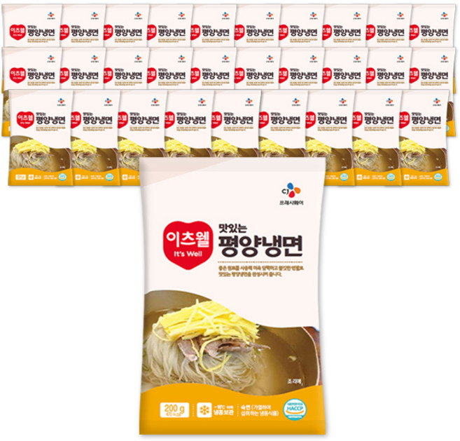 CJ 이츠웰 맛있는 평양냉면 200g x 10개, 30개