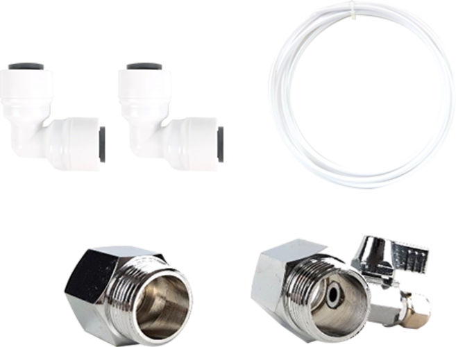 어댑터밸브소형+피팅2개+호스1M 세트 정수기 설치 부품 연결 호스 부속, 어댑터중형+피팅2+호스1M세트(SALAE)
