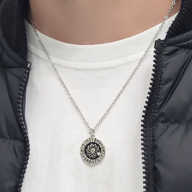 N001 남자목걸이 체인줄 남녀공용 사자펜던트 메탈 악세사리 남성패션목걸이