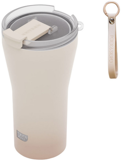 피터앤스티브 V2.0 세라믹 텀블러 스테인리스 이중진공 완벽밀폐 오리지널, 1개, 500ml, 피치 베이지