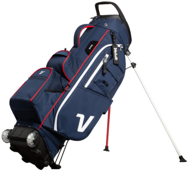 볼빅 정품 2027년 퍼포먼스 바퀴형 경량 스탠드백, 5분할 휠백 네이비(NAVY)