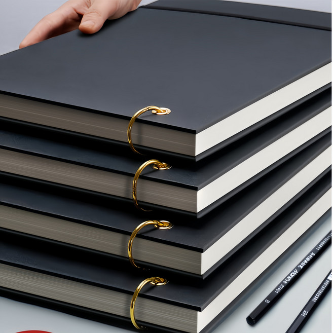 분리 가능한 하드커버 드로잉 스케치북 미술 전용 60매, 1개, A4