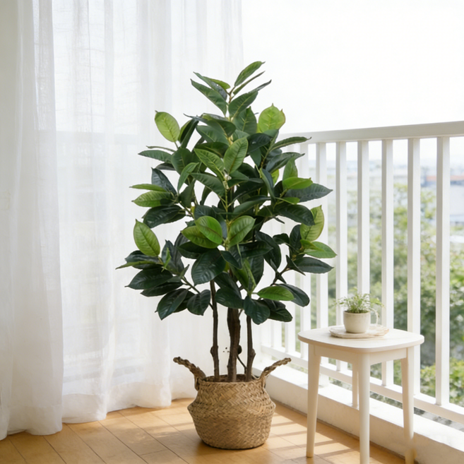 에이치엠데코 뱅갈고무나무 인조화분 리얼플랜트 인테리어 집들이 선물, 1개, 1.2m