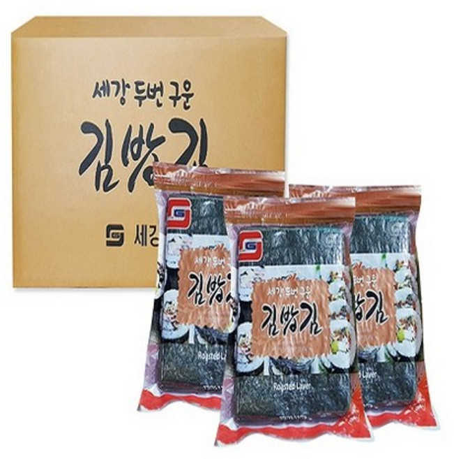 해후 두번 구운 김밥김 (100매 x 1봉), 1개, 220g