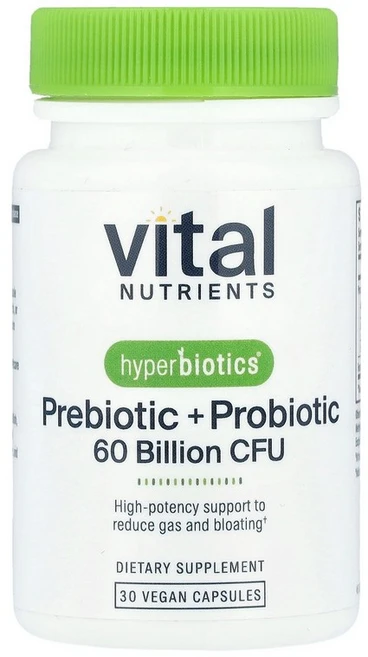 바이탈 뉴트리언츠 Vital Nutrients Hyperbiotics® 프리바이오틱+프로바이오틱 베지 캡슐 30정124625원산지:기타, 30 개, 1개 - 쿠팡