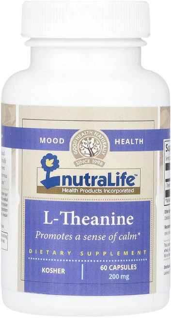 유명제품입니다 NutraLife L-테아닌 200mg 캡슐 60정 최저가격, 1개 - 쿠팡