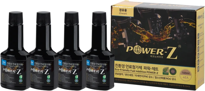 파워-제트 연료첨가제 POWER-Z (100ml X 4병) 파워젯 친환경 연료첨가제 경유/휘발유, 4개, 디젤/경유 - 쿠팡