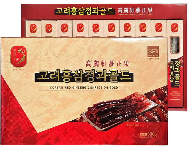 한삼수 고러홍삼정과골드30g 10개 300g, 30g