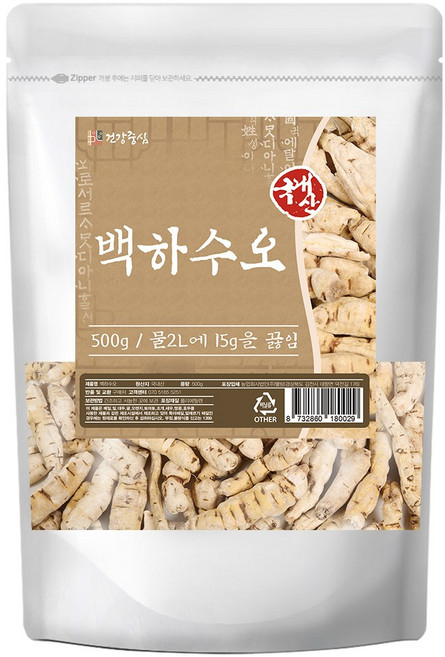 건강중심 국산 말린 백하수오 백수오 500g, 1개