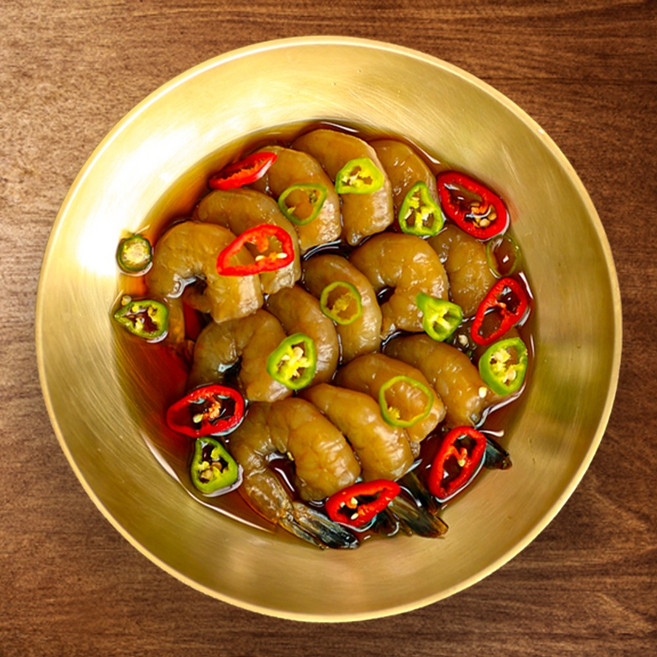 간편하게 먹기 좋은 간장 깐 새우장, 3개, 300g