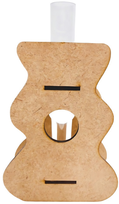 방과후 색칠미술 시험관꽃병 만들기용 우드판/ 색칠하기 채색용꽃 데코놀이 치료미술, 3개, 물결모양