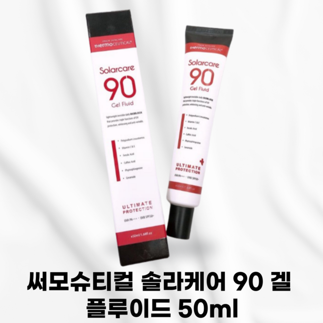 [정품발송] 써모슈티컬 솔라케어 90 겔 플루이드 SPF50 선크림 썬크림 영양이풍부한스킨케어타입 자외선차단3중 백탁현상없는제품 피부장벽보호성분처방 시술후 레이저 피부관리, 1개, 51ml