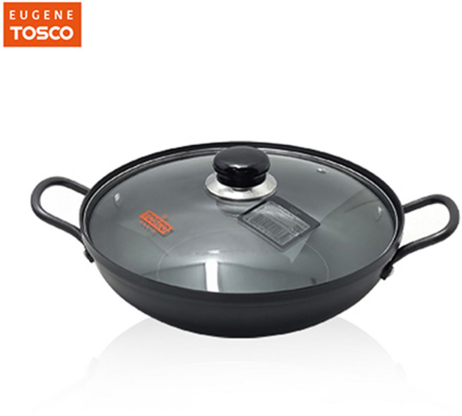 유진토스코 경질 IH 복전골 인덕션곱창팬 인덕션 경질전골 전골냄비 장보고주방, 뚜껑세트-22cm, 1개