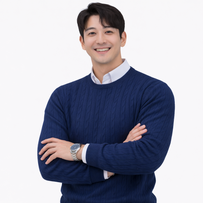 YEON HOME 남성 모달 니트 긴팔 스탠다드 꽈배기