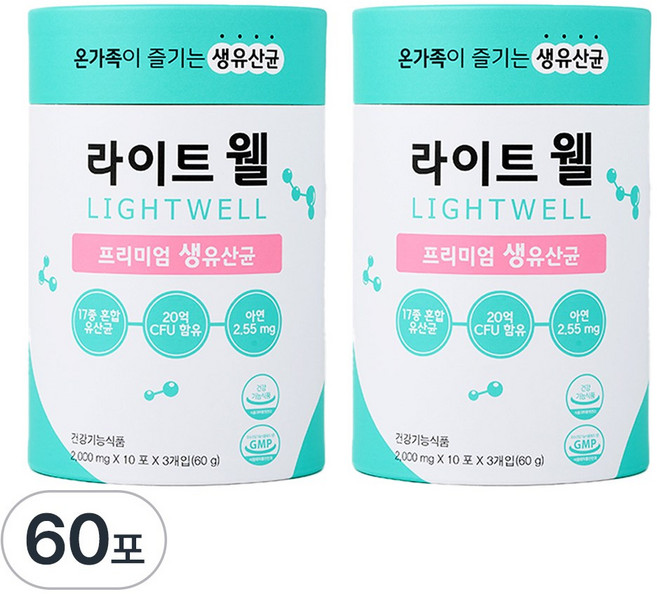 티트리트 라이트웰 유산균, 2개, 60g