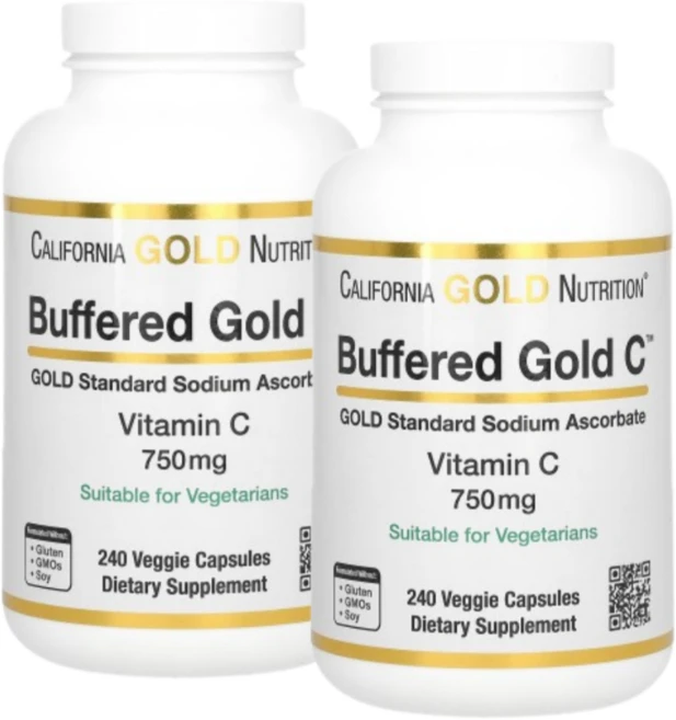 캘리포니아 골드 뉴트리션 완충형 비타민C 750mg 240정 x 2개 - 쿠팡