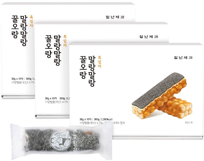 말랑말랑 꿀오랑 흑임자, 3개, 260g