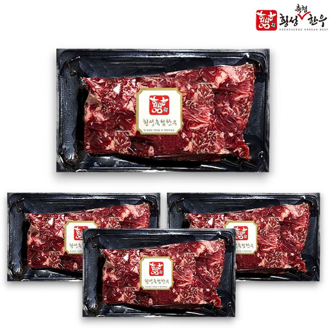 횡성축협한우 횡성축협한우 1등급 국거리 800g 실속세트 (200g x 4팩 소분)