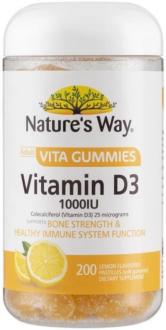 네이쳐스 웨이 성인 비타구미 비타민 D 200 구미 사이즈 17242, One Color, One Size, 1개, 200정 - 쿠팡