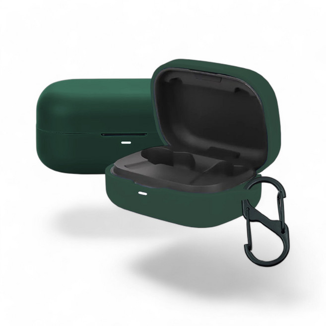 GRAYCO 뱅앤올룹슨 BEOPLAY EX 전용 실리콘 컬러 슬림핏 일체형 케이스 + 키링, DARK GREEN, 1개