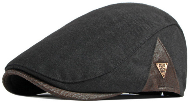 루지온 남성 베레모 가을 겨울 헌팅캡 중년 남자 챙모자