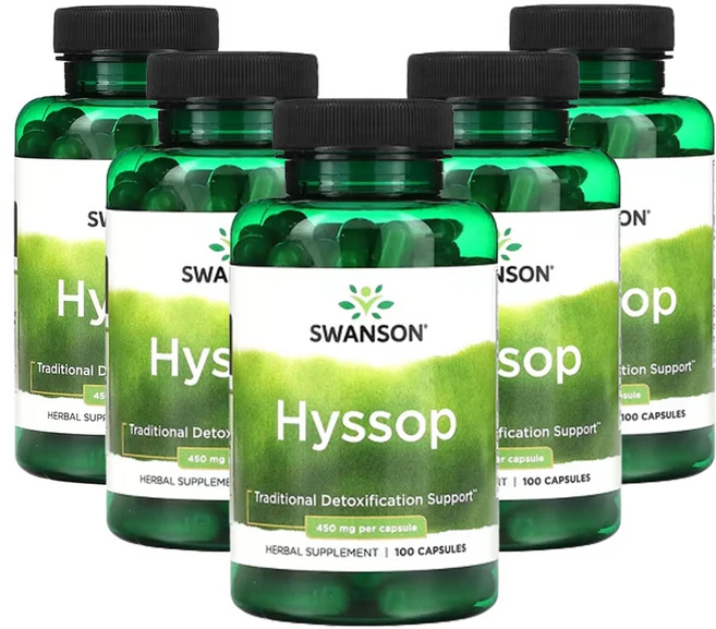 스완슨 히솝 450mg 100캡슐, 100정, 5개 - 쿠팡