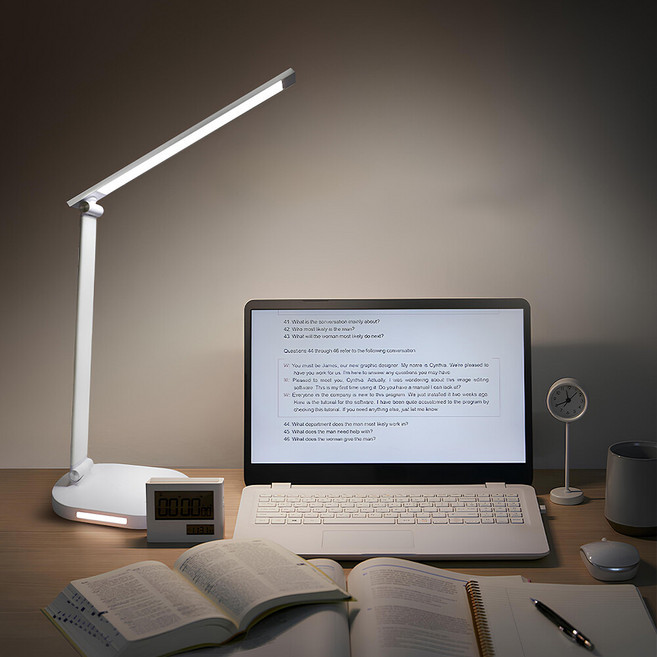 아크로 LED 스탠드 SLS-01 책상 스탠드 독서등 공부조명 무드등, 화이트