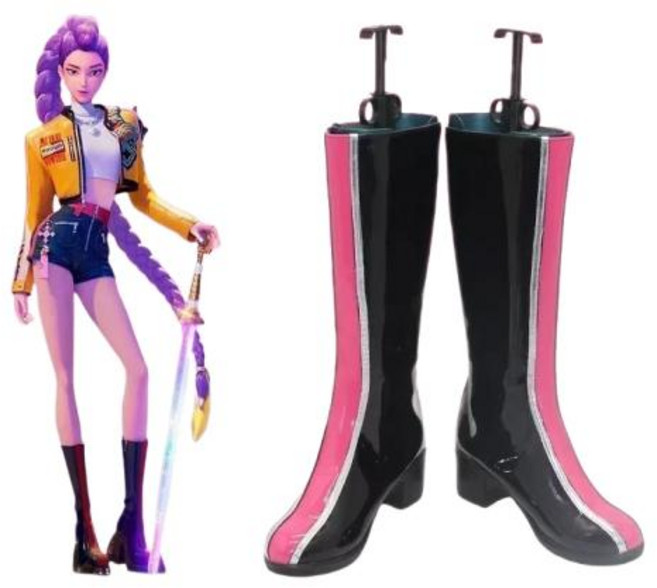 케이팝K-POP데몬헌터스코스프레 애니메이션 팝 헌터즈 슈즈 헌트릭스 조이 미라 루미 부츠 할로윈 카니발 파티 코믹콘 의상 yi4