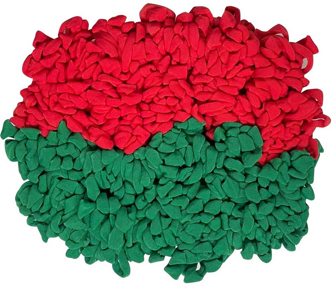 대용량 먼지제거 양말목 공예재료 혼합색상 루루이즈, 빨초반반, 600개