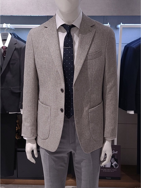 트루젠 (봄여름 특가) 베이지컬 린넨(마)혼방 캐쥬얼 콤비 자켓 225512013051