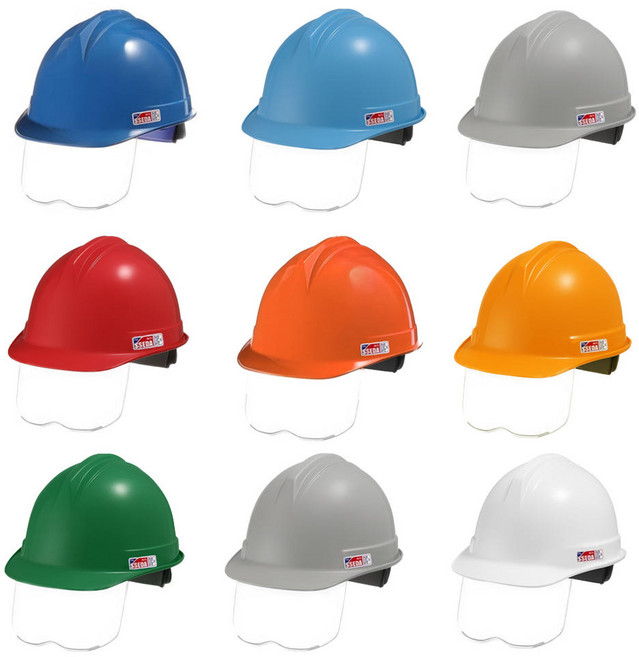 쎄다SSEDA 국내생산 투구형 보안경 색상 안전인증모 투명창 보안경 ABE등급 kcs인증, 회색, 1개