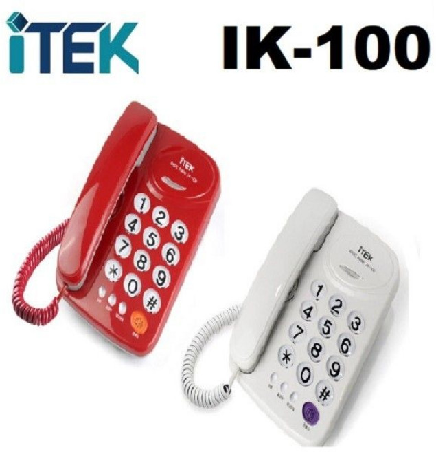 ITEK 유선전화기 IK-100 큰버튼 일반전화기 호텔/모텔/식당/사무실 전화기, ITEK 유선전화기 IK-100 큰버튼 일반전화기 호텔