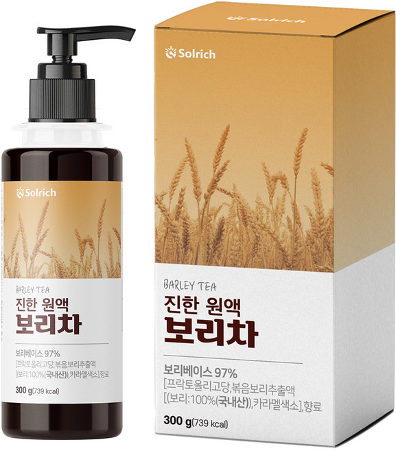 솔리치 진한 원액 보리차 HACCP 해썹 식약청 인증, 1개, 300g