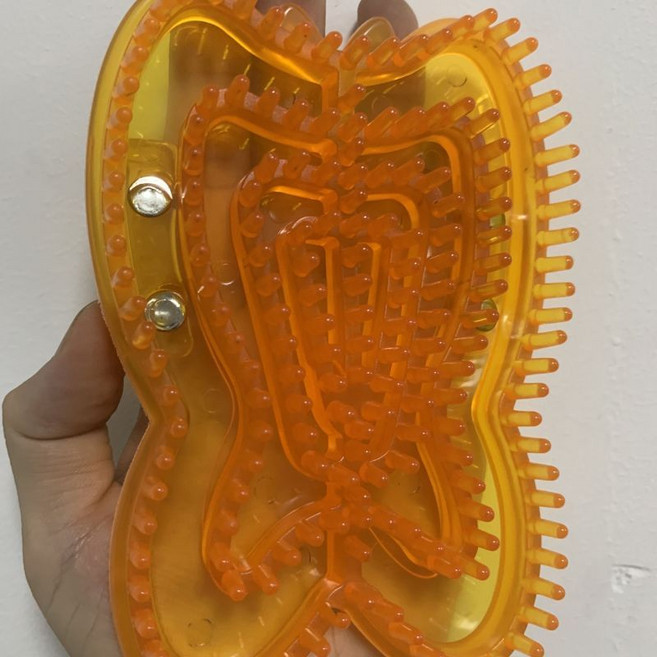 經絡按摩刷 經絡按摩刷瘦腿瘦身疏通刷子身體筋絡刷美容院用全身硅膠按摩刷, 1個, 瘦身疏通身體筋絡刷, 棕色蝴蝶款 簡易包裝