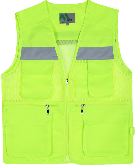 안전조끼 신호수안전조끼 형광조끼 단체조끼 여름망사조끼 교통조끼 형광그린, 1개