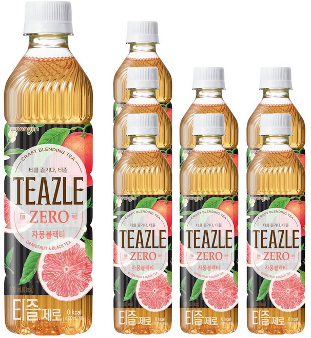 티즐 제로 자몽블랙티, 500ml, 8개
