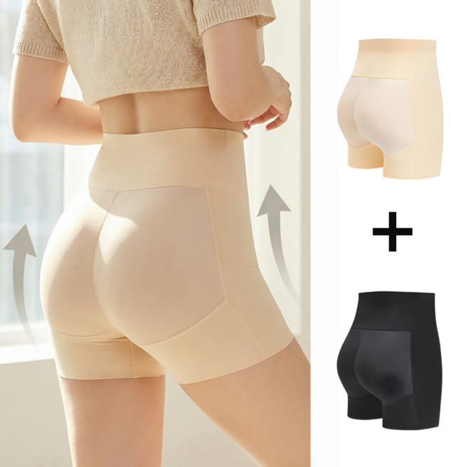 NUNUHANA 하이웨스트 심리스 사각 엉뽕 힙업 보정팬티 2장세트