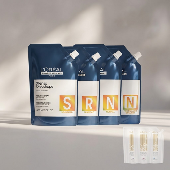 로레알 매직약 건강/보통모 엑스텐소 12제 세트 400ml N+크림/셀프 뿌리 볼륨 매직/앞머리남자 다운펌 겸용, 1개