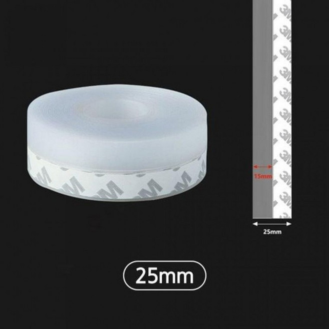 방풍 외풍차단 반투명 실리콘 창틈 문풍지25mm 2M 4개, 1개