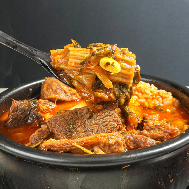 [정마을/실온보관] 국내산 소고기 듬뿍 진한 우거지갈비탕 600g x 3팩, 3개