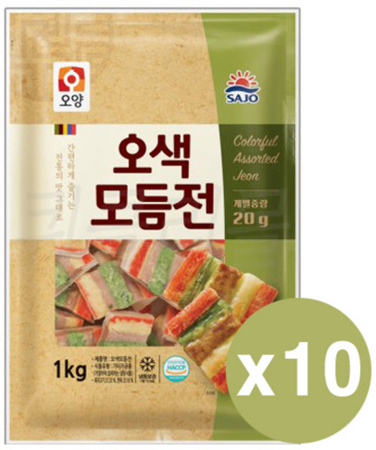 사조오양 오색모듬전 1kg, 10개