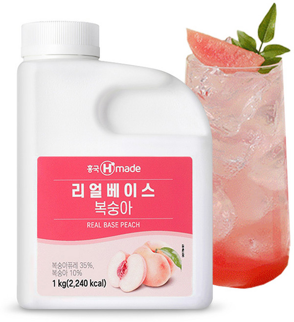 흥국F&B 리얼베이스 복숭아 1kg, 1개