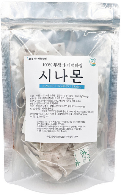 100%시나몬티백차, 1개, 30개입, 1g